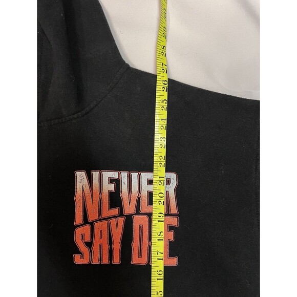 Assholes*s Live Forever Black Sabbath  NEVER SAY DIE Black Hoodie Men Sz L - Picture 6 of 8